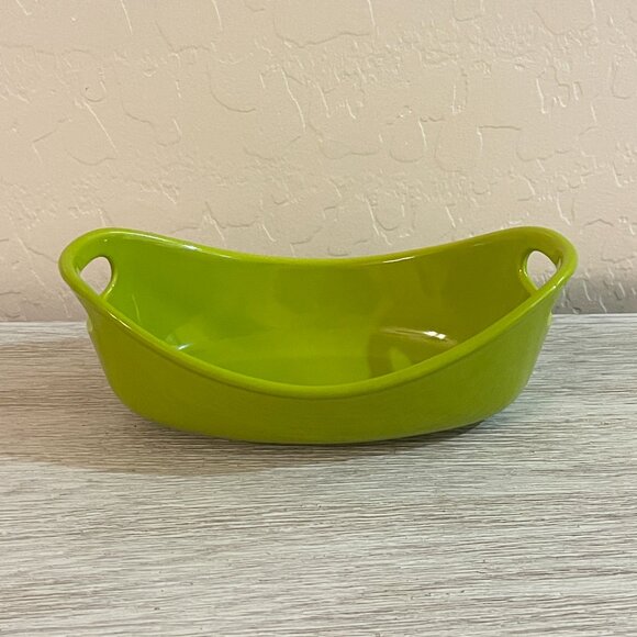 Rachael Ray Baking Dish Lime Green Oval 12 oz - Picture 3 of 8